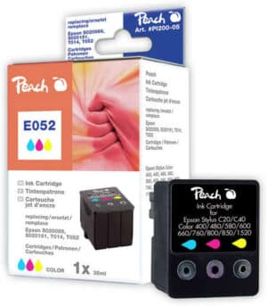 Peach E52C Druckerpatrone col ersetzt Epson T052C