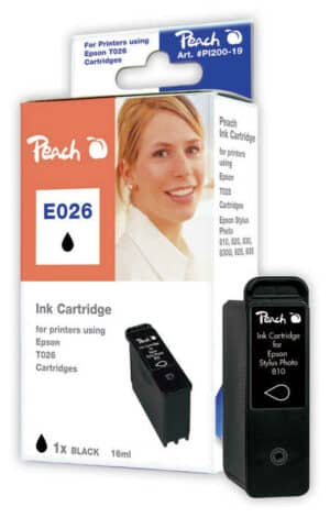 Peach E26BK Druckerpatrone bk ersetzt Epson T026BK