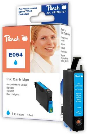 Peach E542C Druckerpatrone cy ersetzt Epson T0542C