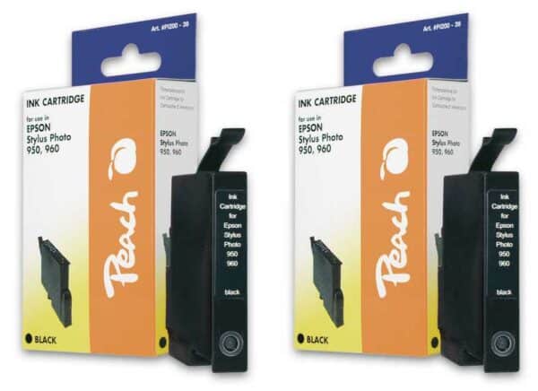 Peach E331BK 2 Druckerpatronen 2*bk ersetzt Epson T0331BK*2