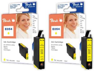 Peach E544Y 2 Druckerpatronen 2*ye ersetzt Epson T0544Y*2