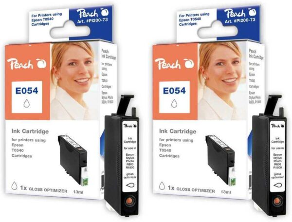 Peach E540GO 2 Druckerpatronen Gloss Optimizer 2*go ersetzt Epson T0540GO*2