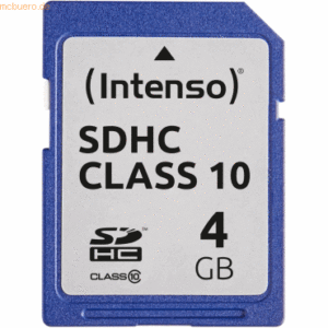 Intenso International Intenso 4GB SDHC Class 10 Secure Digital Card