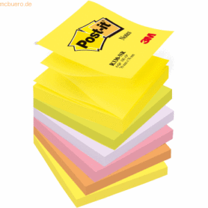 Post-it Z-Notes Haftnotizen Z-Notes 76x76mm neon VE=6 Stück