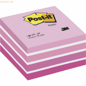 Post-it Notes Haftnotizwürfel 76x76mm farbig Aquarelle pink