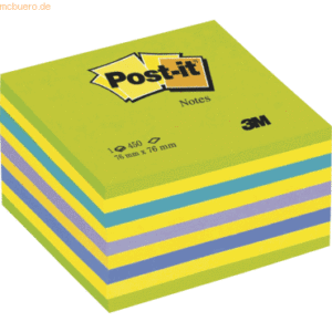 Post-it Notes Haftnotizwürfel 76x76mm farbig Lollipop blau