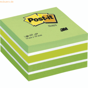 Post-it Notes Haftnotizwürfel 76x76mm farbig Aquarelle grün