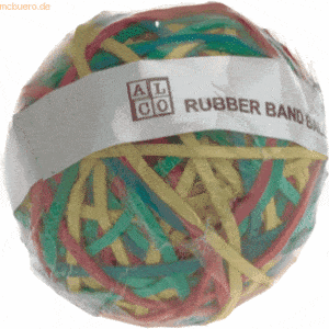 Alco Gummibänder Rubberball 70mm bunt VE=190g
