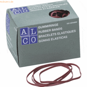 Alco Gummibänder 130x4mm 500g rot