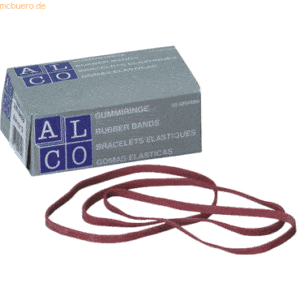 Alco Gummibänder 80x4mm 50g rot