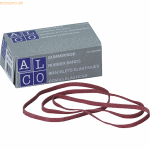 Alco Gummibänder 130x4mm 50g rot