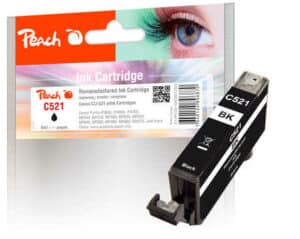 Peach C521BK Druckerpatrone XL bkph ersetzt Canon CLI-521BK