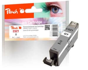 Peach C521GY Druckerpatrone XL gy ersetzt Canon CLI-521GY