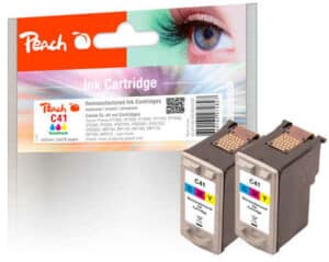 Peach C41C 2 Druckköpfe 2*col ersetzt Canon CL-41C*2