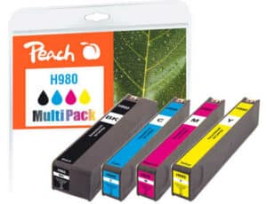 Peach H980 4 Druckerpatronen (bk