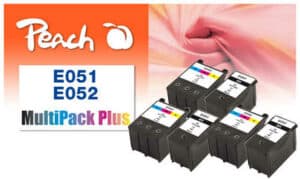 Peach E51 6 Druckerpatronen bk ersetzt Epson T051