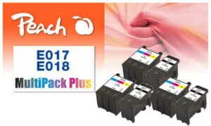 Peach E17 6 Druckerpatronen bk ersetzt Epson T017