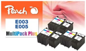 Peach ET005 6 Druckerpatronen bk ersetzt Epson No. T005