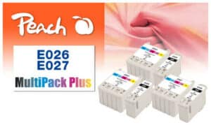 Peach E26 6 Druckerpatronen bk ersetzt Epson T026