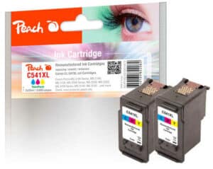 Peach C541XLC 2 Druckköpfe XL 2*col ersetzt Canon CL-541XLC