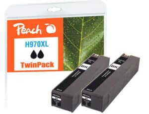 Peach H970XLbk 2 Druckerpatrone XL 2*bk ersetzt HP No. 970XL bk*2