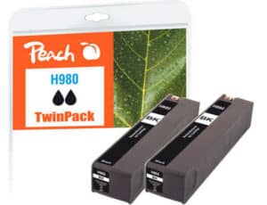 Peach H980bk 2 Druckerpatrone 2*bk ersetzt HP No. 980 bk*2