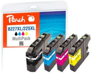 Peach B227XLVALBP 4 Druckerpatronen XL (bk