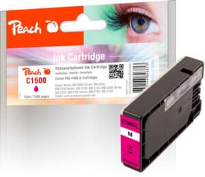 Peach C1500XLM Druckerpatrone XL ma ersetzt Canon PGI-1500XLM