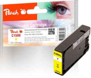 Peach C1500XLY Druckerpatrone XL ye ersetzt Canon PGI-1500XLY