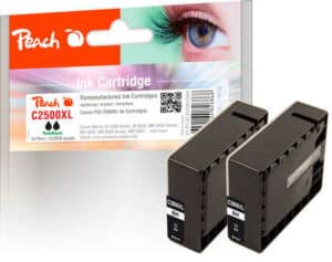 Peach C2500XLBK 2 Druckerpatrone XL 2*bk ersetzt Canon PGI-2500XLBK*2