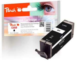 Peach C550PGBK Druckerpatrone bk ersetzt Canon PGI-550PGBK