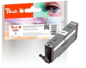 Peach C551GY Druckerpatrone gy ersetzt Canon CLI-551GY