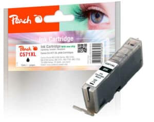 Peach C571XLBK Druckerpatrone XL bkph ersetzt Canon CLI-571XLBK