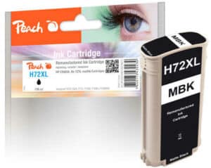 Peach H72XLMBK Druckerpatrone XL bkmt ersetzt HP No. 72XL MBK