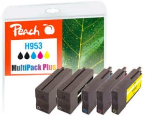 Peach H953 5 Druckerpatronen (2*bk