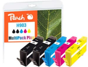 Peach H903 5 Druckerpatronen (2*bk
