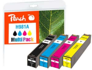 Peach H981A 4 Druckerpatronen (bk