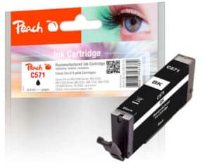 Peach C571BK Druckerpatrone bkph ersetzt Canon CLI-571BK