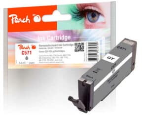 Peach C571GY Druckerpatrone gy ersetzt Canon CLI-571GY