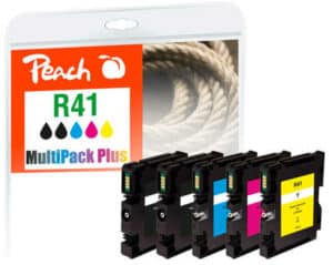 Peach R41 5 Druckerpatronen XL (2*bk