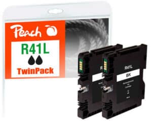 Peach R41 2 Druckerpatrone 2*bk ersetzt Ricoh GC41KL*2