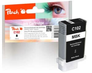 Peach C102MBK XL-Druckerpatrone matte bk ersetzt Canon PFI-102MBK