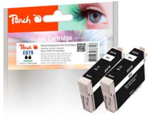 Peach E791BK 2 Druckerpatronen XL 2*bk ersetzt Epson T0791BK*2