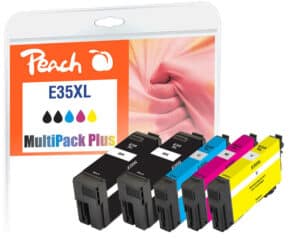Peach E35XL 5 Druckerpatronen XL (2*bk