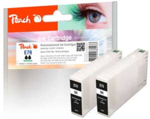 Peach E79bk 2 Druckerpatronen 2*bk ersetzt Epson No. 79 bk*2