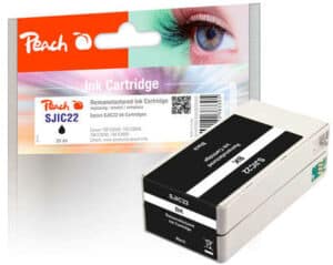 Peach ESJIC22 Druckerpatrone bk ersetzt Epson SJIC22BK