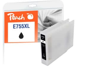 Peach E754/755/756 XL Druckerpatrone XL bk ersetzt Epson T7551BK