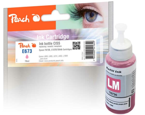 Peach E673 Tintenbehälter mali ersetzt Epson T6736LM