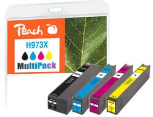 Peach H973X 4 Druckerpatronen XL (bk