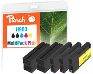 Peach H963 5 Druckerpatronen (2*bk